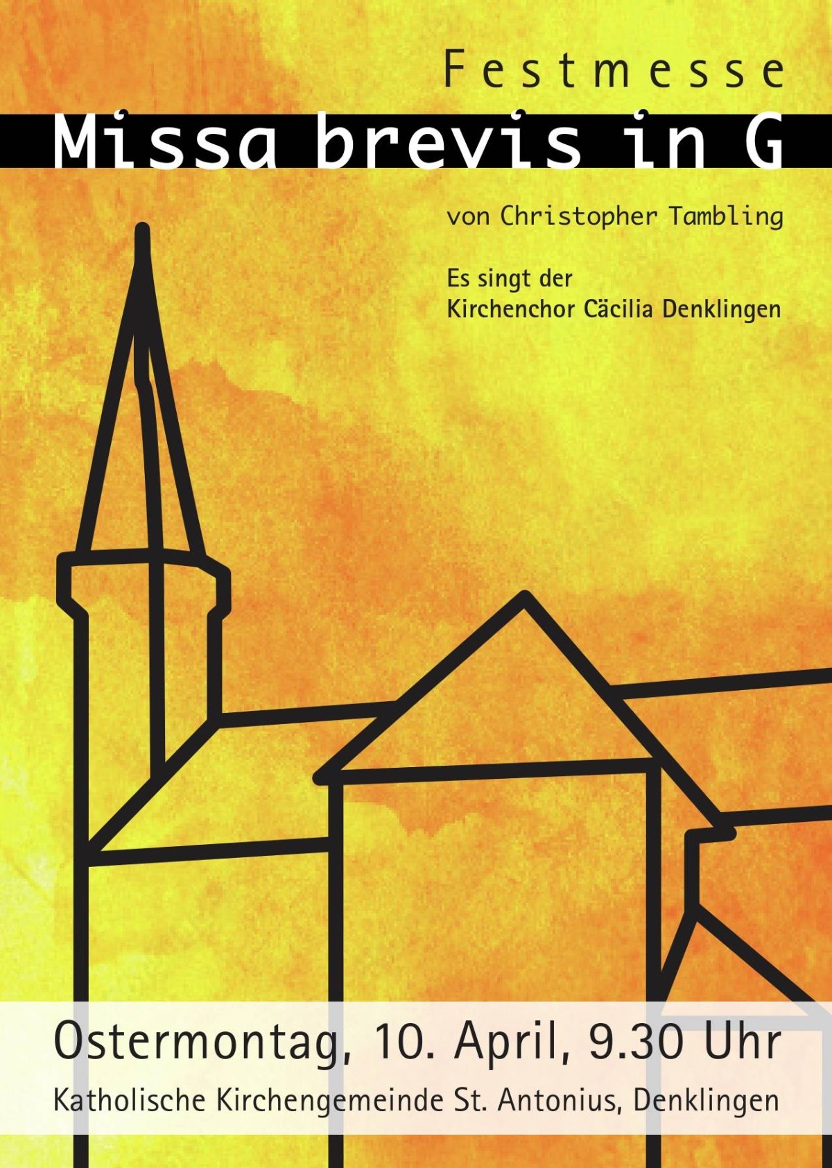 Plakat Festmesse Ostern 2023 (c) Kirchenchor Cäcilia Denklingen